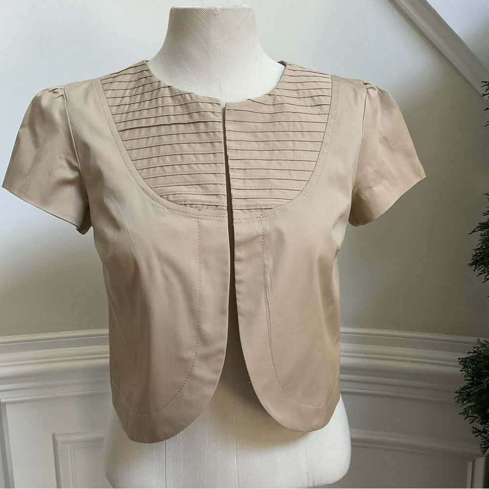 LOFT Camel Cropped Jacket Size 10